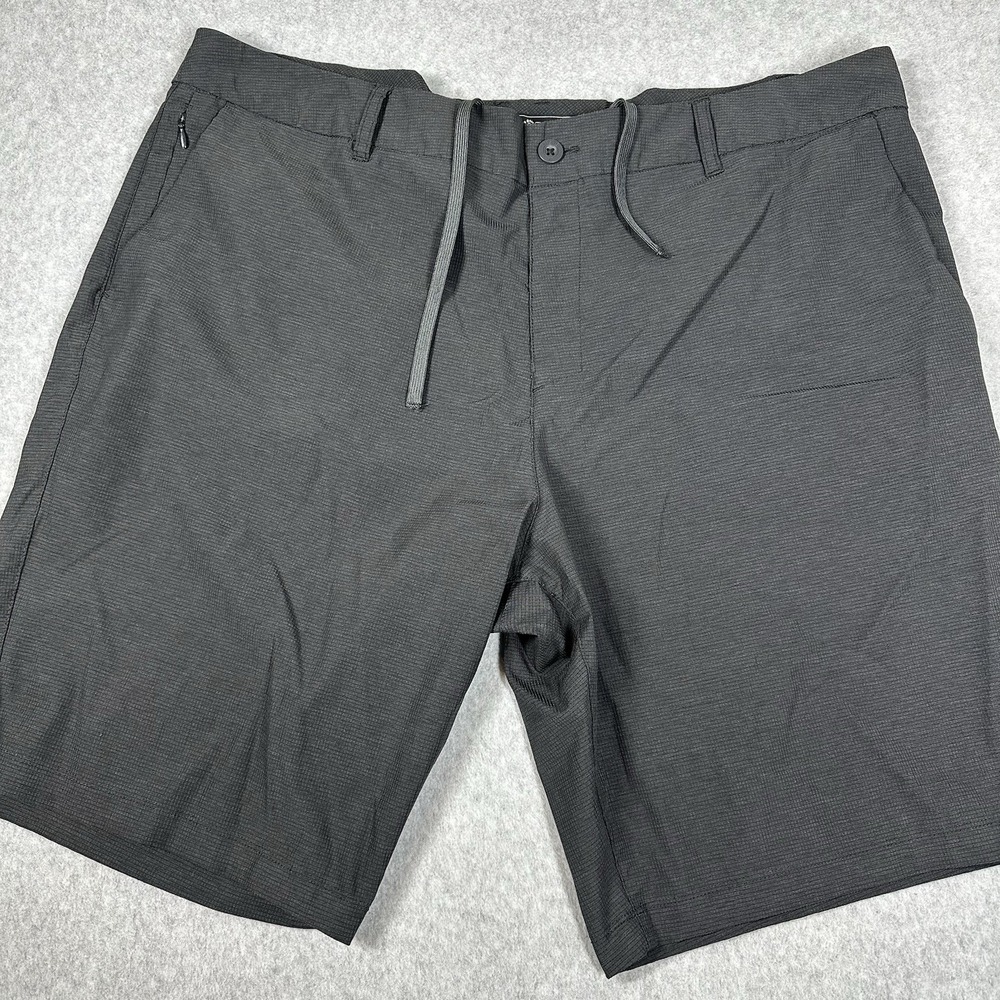 Hang Ten Men's‎ 10" Black Zip Pockets Drawstring Sz 40 Waist Board Shorts Beach